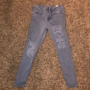 American Eagle Grey Ripped Jeans